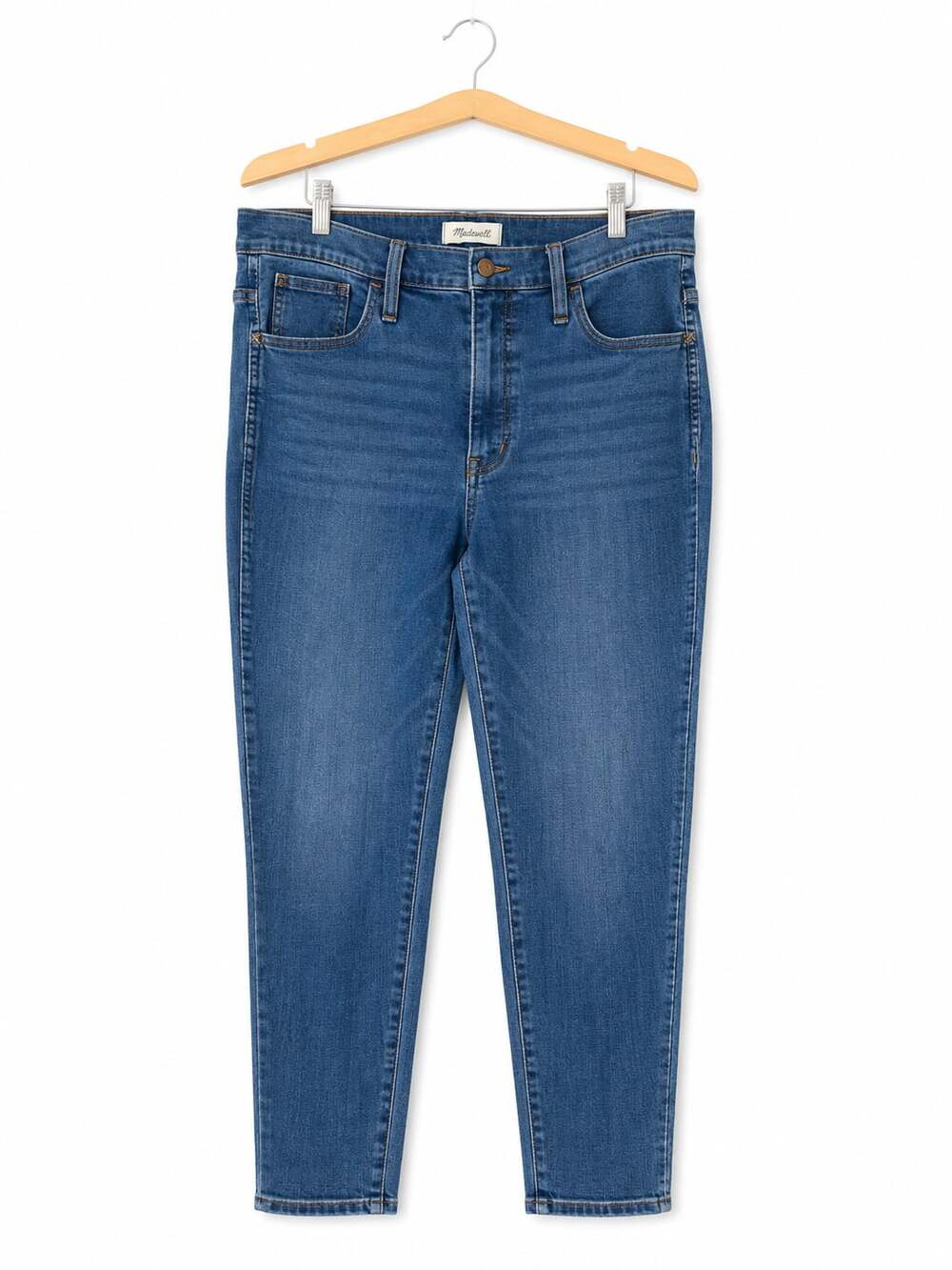 Madewell High-Rise Skinny Jeans in Blue Wash